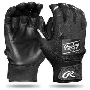 New Rawlings Clout Youth Batting Gloves Black Black Large 11506-rawcl25bgbbyl