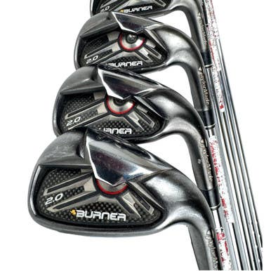 Used Taylormade Burner 2.0 Men's Rh Iron Set 4i-pw Regular Flex Steel Shaft 11506-s000296647