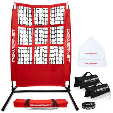 New Powernet 9 Pocket Portable Strike Zone Training Net #1241 11506-pnt1241