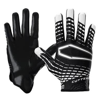 New Cutters Rev 5.0 Youth Receivers Gloves Black Large 11506-cut105801l