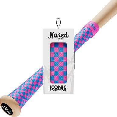 New Naked Grips 0.5mm Bat Grip Neon Checkers 11506-50n05neoncheck