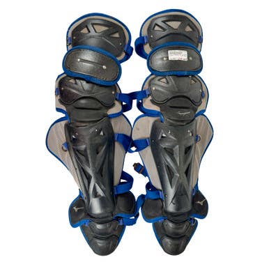 Used Mizuno Samurai Catchers Leg Guards Black And Royal Blue Adult 11506-s000274901