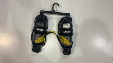 Used Bauer Sg Ultra Sonic 9in Youth Shin Guards Black 9" 11615-s000284441