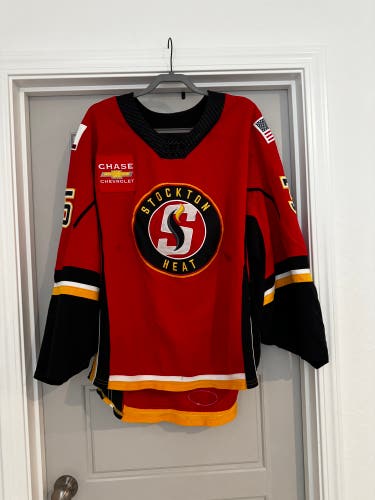 Game worn Stockton Heat Adam Werner goalie jersey