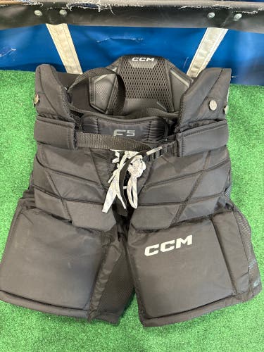 Black CCM Axis F5 Hockey Goalie Pants (Used) | Junior Large