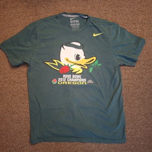 Nike Oregon Ducks Rose Bowl 2013 Champions Graphic Print T-Shirt Sz XL