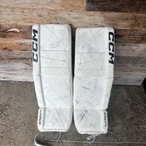 White 33" Senior CCM Extreme Flex E6.9 Goalie Leg Pads (Used)