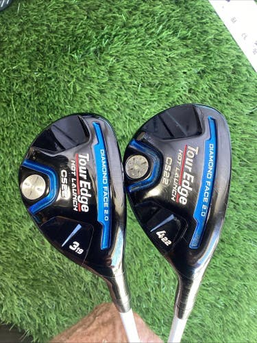 Tour Edge Hot Launch C522 Hybrids Set 3-19* And 4-22* Regular Graphite Shafts