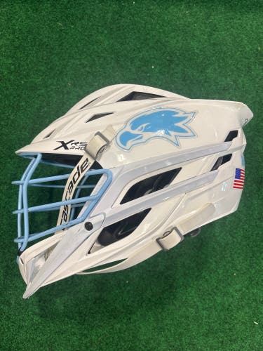 Roger Williams White & Blue Adult Cascade XRS Pro Helmet (Used) | OSFM