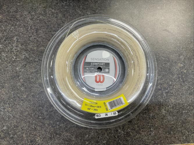 Wilson Sensation Comfort 16g 660ft/200m String Reel Natural