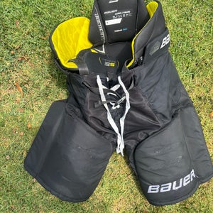 Black Intermediate Large Bauer Supreme 3S Hockey Pants