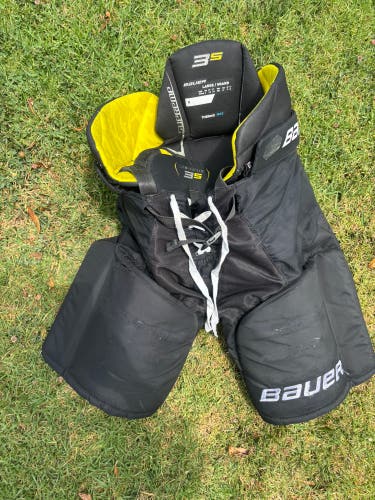Black Intermediate Large Bauer Supreme 3S Hockey Pants