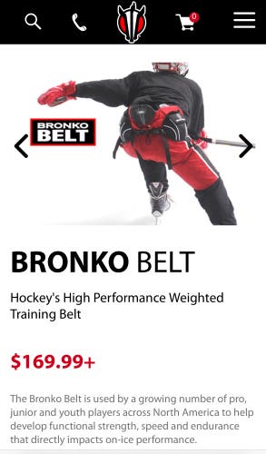 Bronko Belt - Hockey Weighted training belt