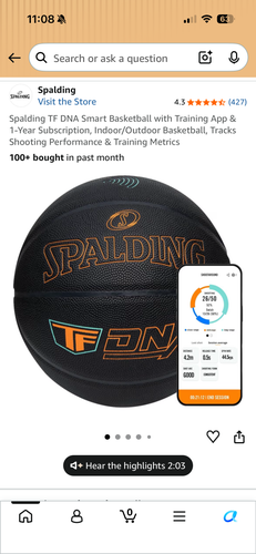 Spalding DNA training basketball