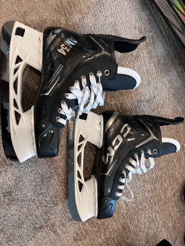 Black 2024 CCM Tacks XF Pro Hockey Skates Wide Width 9.5 (Used)