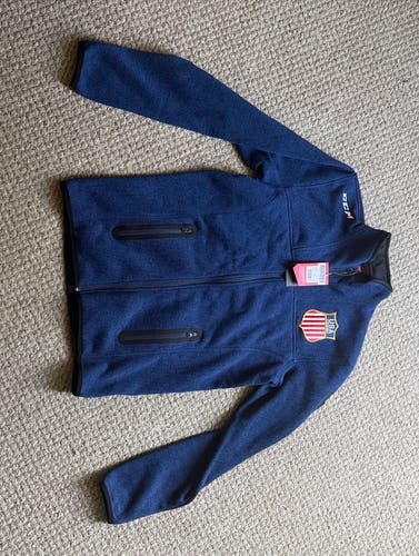 Blue Men's Medium CCM USA Hockey Fleece Senior Medium Brand New