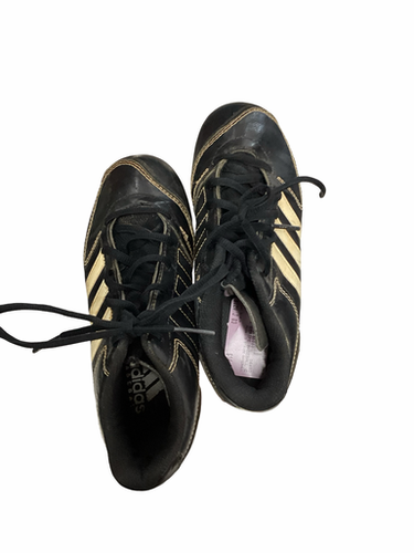 Used Adidas 3 Stripe Baseball Bb Sb Cleats Black Junior 03 11613-s000183481