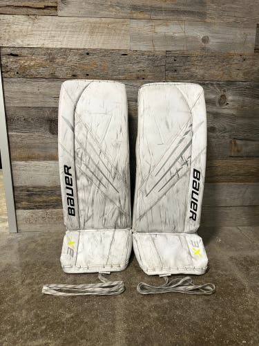 White 34" Senior Bauer Vapor 3X Goalie Leg Pads (Used)