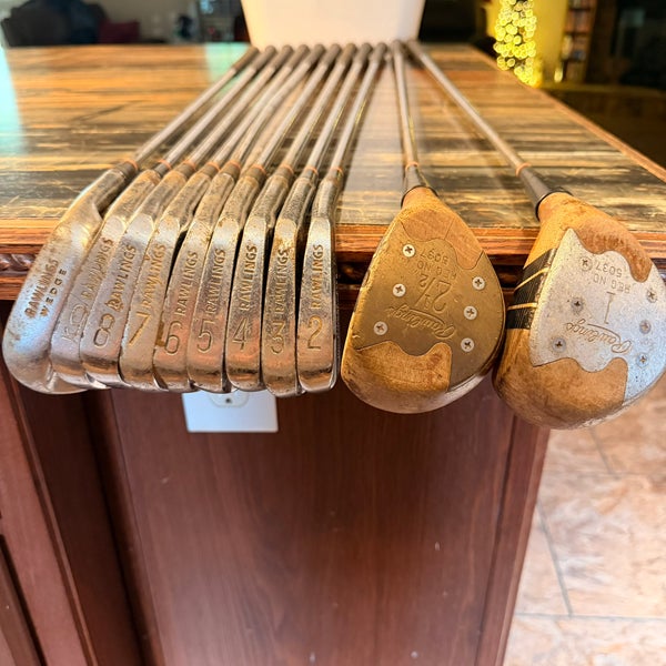 Vintage 60’s Rawlings Don January Power-Flex Set Golf Woods 1 2.5/Irons2-P RH US 10 pc (used) rust