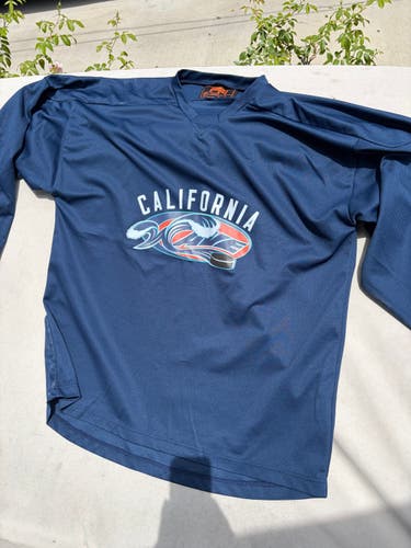 Navy Large Men's Flow Jersey - California Wave (Used)