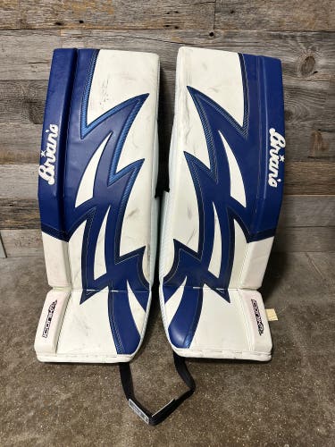 Blue 35" Senior Brian's Iconik DX2 Goalie Leg Pads (Used)