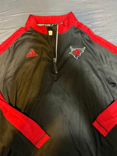 Black and Red Accent Medium Men's Adidas Omaha Athletics Quarter Zip (Used)