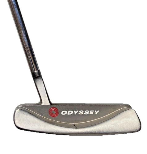 Odyssey White Ice 2 Blade Putter RH Steel 34.5" With Label HC New Midsize Grip