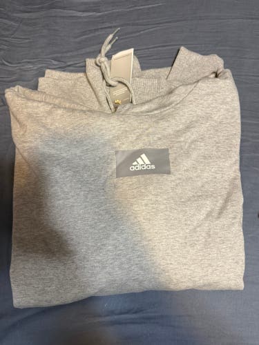 Men’s Square Logo Adidas Hockey Hooded Sweatshirt