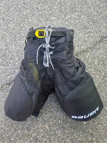 Black Youth Large Bauer Supreme Mach Hockey Pants