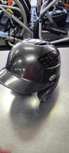 Used Rawlings 6 1 2 - 7 1 8 Batting Helmet No Mask Black One Size 11497-s000158485