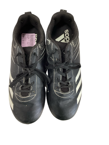 Used Adidas 3 Stripe Baseball Bb Sb Cleats Black Junior 01.5 11613-s000177534