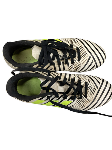 Used Adidas Nemesis Soccer Cleats White Junior 02.5 11613-s000180486