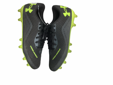 Used Under Armour Soccer Cleats Black And Neon Green Youth 06.0 11613-s000182642