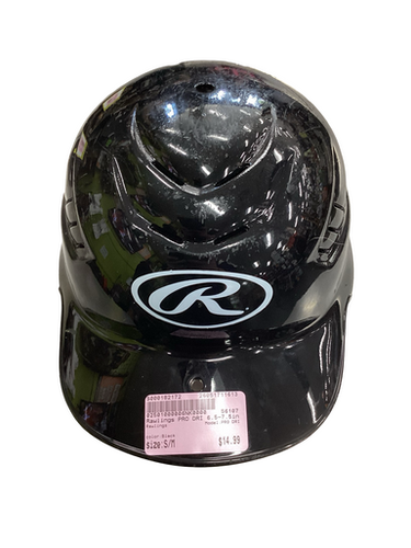 Used Rawlings Pro Dri Batting Helmet No Mask Black S M 11613-s000182172