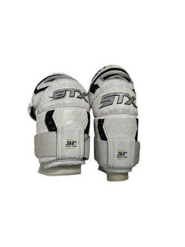 Used Stx Cell V Lacrosse Arm Pads Guards White Md 11849-s000024973