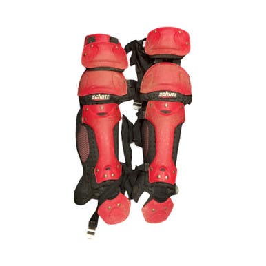 Used Schutt Catchers Leg Guards Red Intermed 11859-s000024950