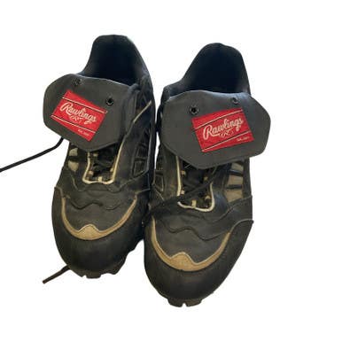 Used Rawlings Bb Sb Cleats Black Senior 10 11859-s000026142