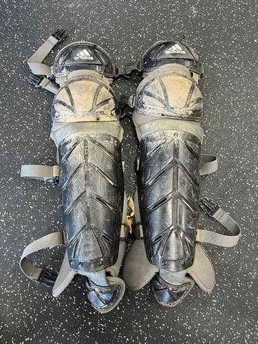 Used Adidas Shin Guards Catchers Leg Guards Black Intermed 11849-s000026979