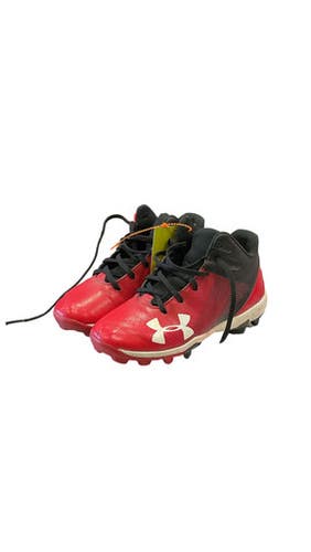 Used Under Armour Cleats Bb Sb Cleats Red Youth 13.0 11859-s000028673