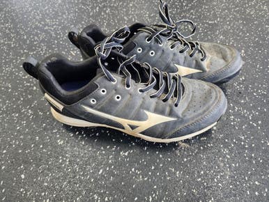 Used Mizuno Softball Cleat Bb Sb Cleats Black Senior 8 11849-s000029328