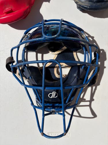 Force3 Defender Catcher's Mask Adult Blue/Navy + 3 Visors, Extra Pads, New Strap