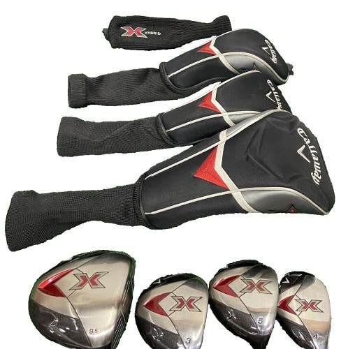 Callaway X24 Wood Set 9.5* Driver, 3w, 5w,4h RH Stiff Graphite HC's Super Nice