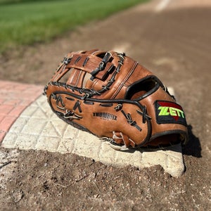 90s Zett Zi-Lux BIF-1303 13" First Base Mitt - Made in Japan - for big lefties who like 90's style