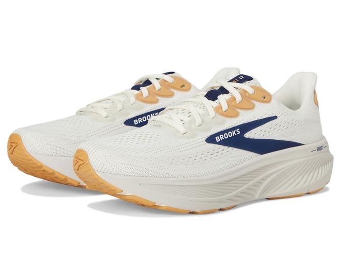Brooks Ghost 17 Sneakers Men's US 8 Coconut Blue Athletic Running Shoes MEW1125
