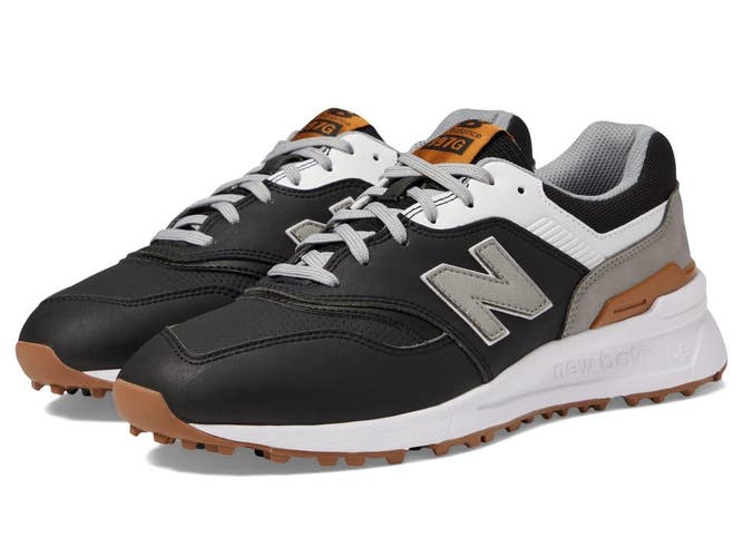 New Balance 997 SL MG997SBW Sneaker Men's 9.5M Black Spikeless Golf Shoes MEW938