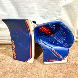Bauer Mach Regular Pro Stock goalie glove and blocker set
