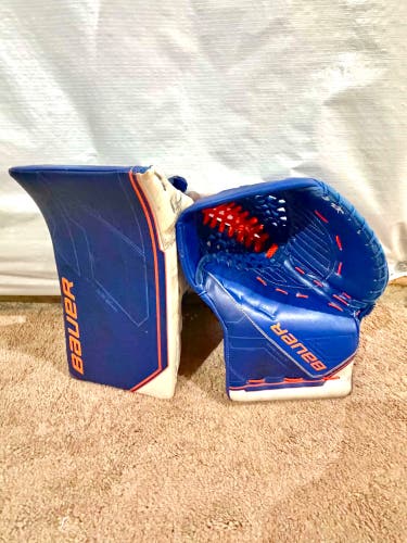 Bauer Mach Regular Pro Stock goalie glove and blocker set