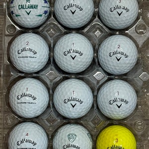 12 Callaway Chrome Tour Golf Balls - 5A/4A Condition
