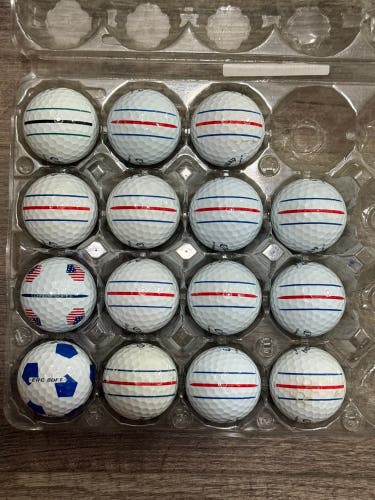 15 Callaway Chrome Soft and ERC Soft Triple Track Golf Balls (5A/4A)