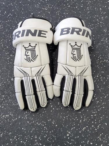 Used Brine Superlight 2 Lacrosse Gloves Mens White Lg 11849-s000040555